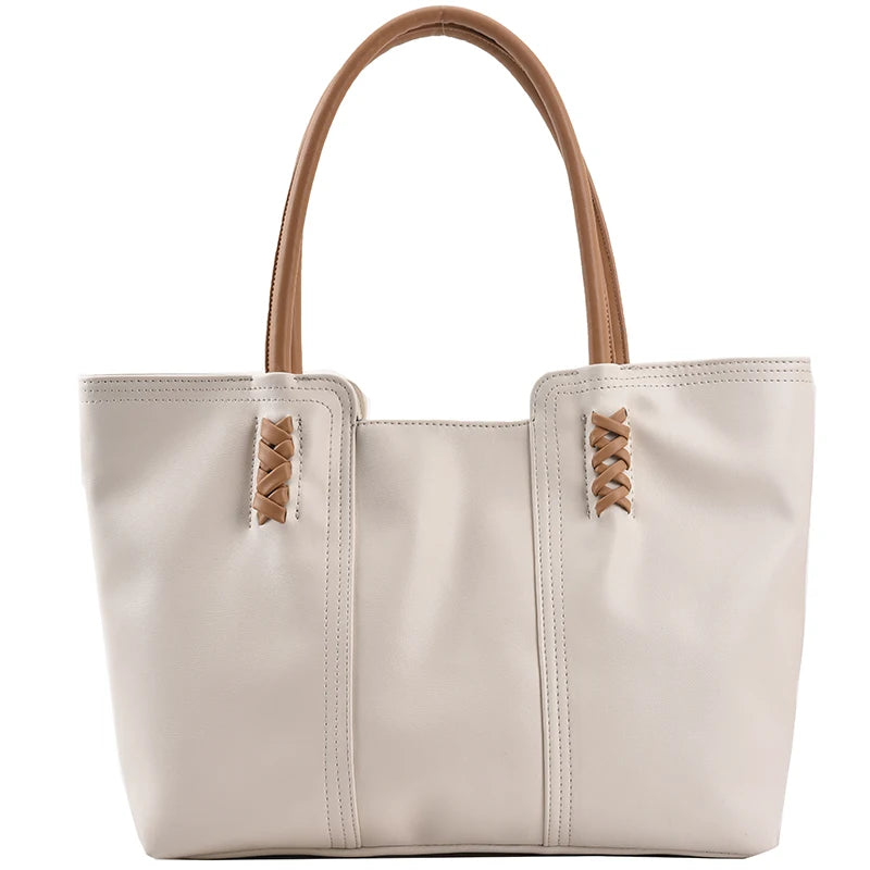 High-end Women's Portable Tote Bag Soft Leather All-match Commuter Bag