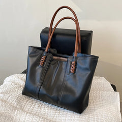 High-end Women's Portable Tote Bag Soft Leather All-match Commuter Bag