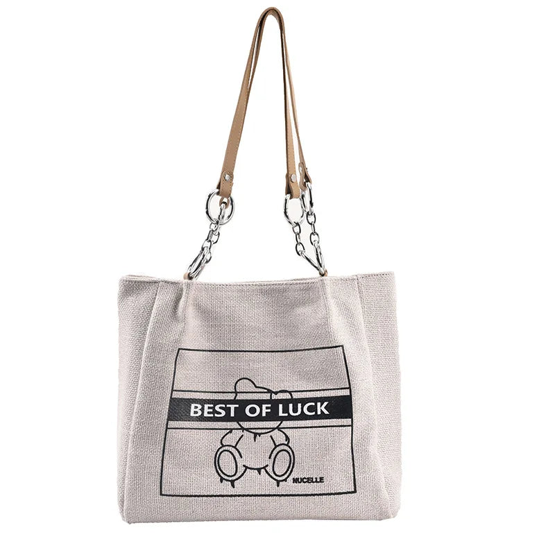 Large-capacity Canvas Handbag for College Students