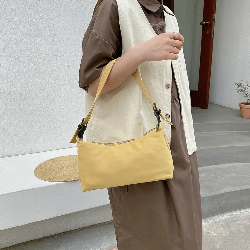 Small Nylon Underarm Bag Retro Wild Casual Dumpling Bags