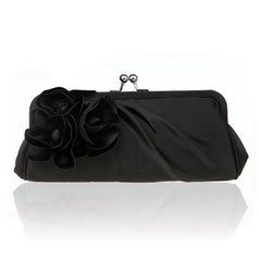 3D Flower Silk Evening Bag Bridal Wedding Purse Party Clutch