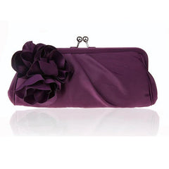 3D Flower Silk Evening Bag Bridal Wedding Purse Party Clutch