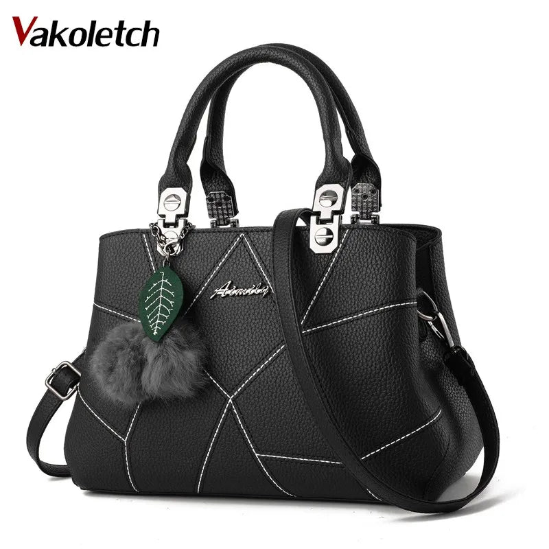 Women Clutch Crossbody Shoulder Bag Geometric Plush Handbag KL570