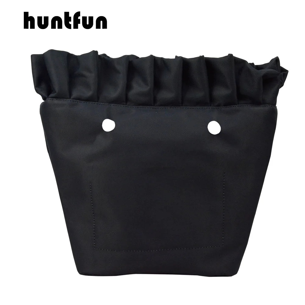 Frill Pleat Waterproof Inner Lining Zipper Pocket for Classic Mini O Bag