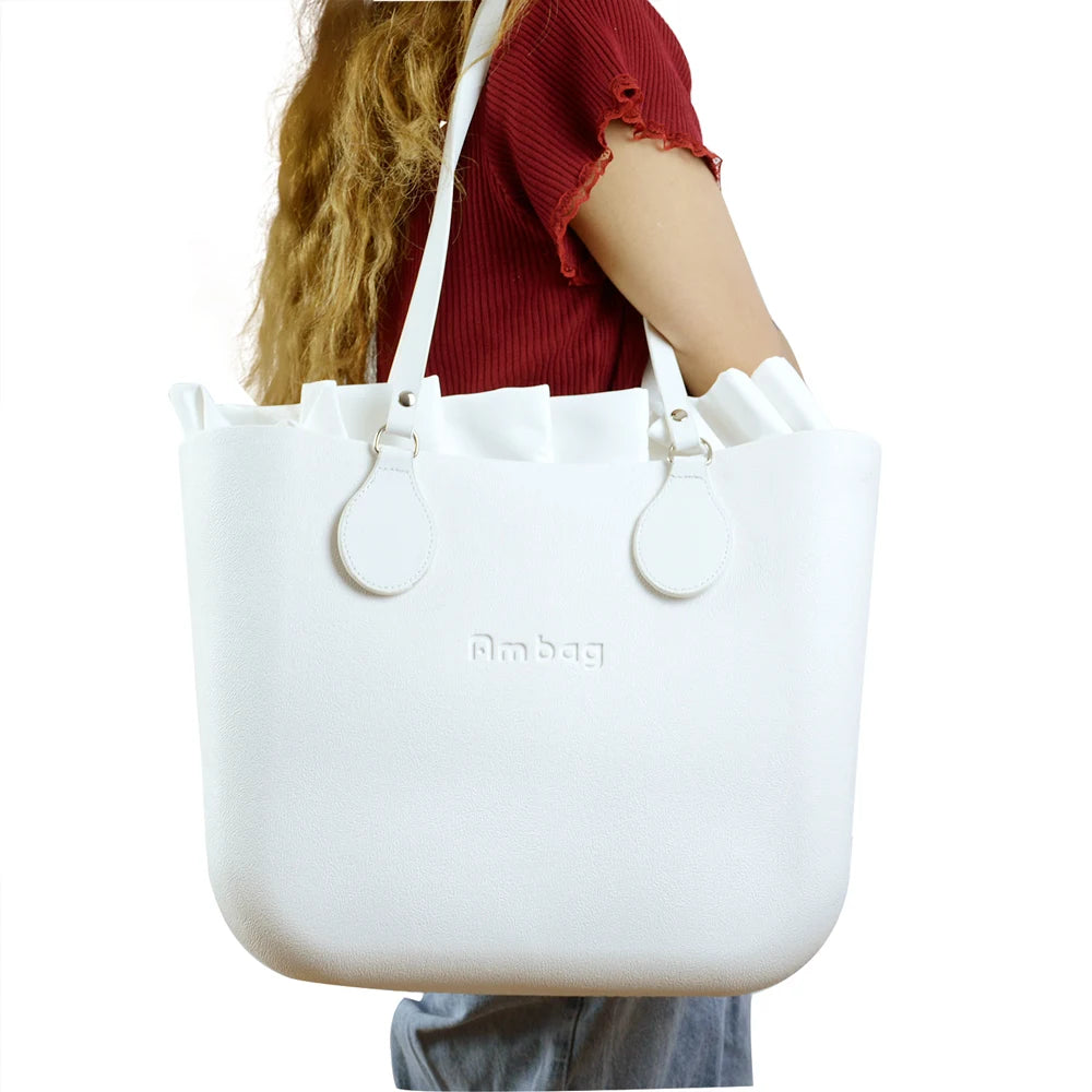 Frill Pleat Waterproof Inner Lining Zipper Pocket for Classic Mini O Bag