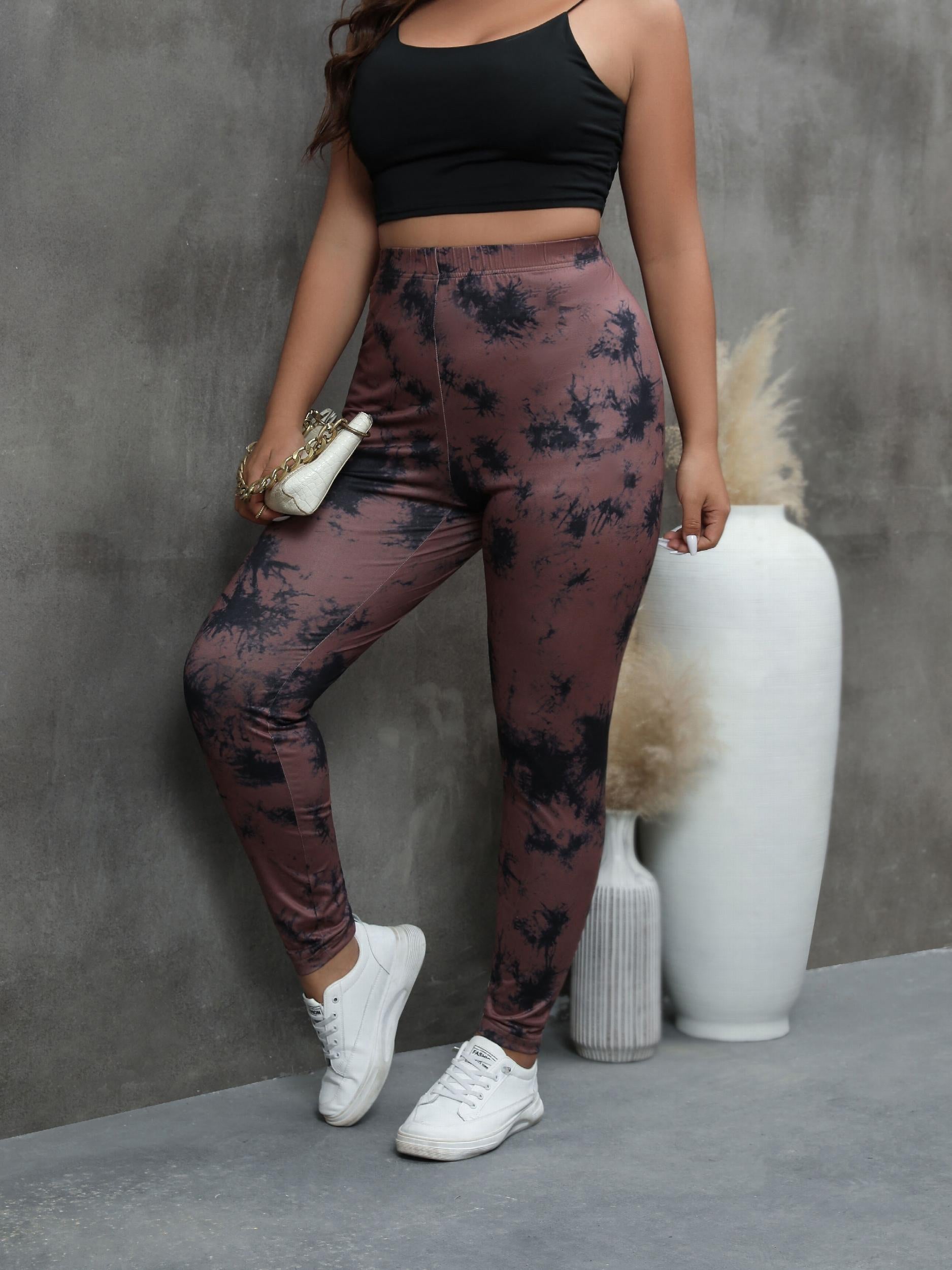  Tie Dye Elastic High Rise Skinny Trousers