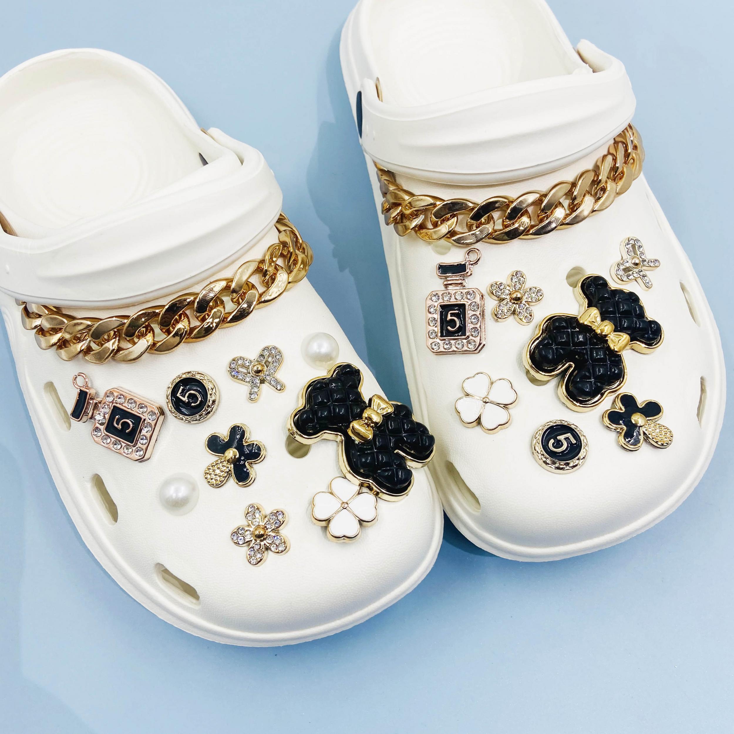 18pcs Bling Shoe Charms For Women Girls Kids Mixed Cartoon Decoration Charms