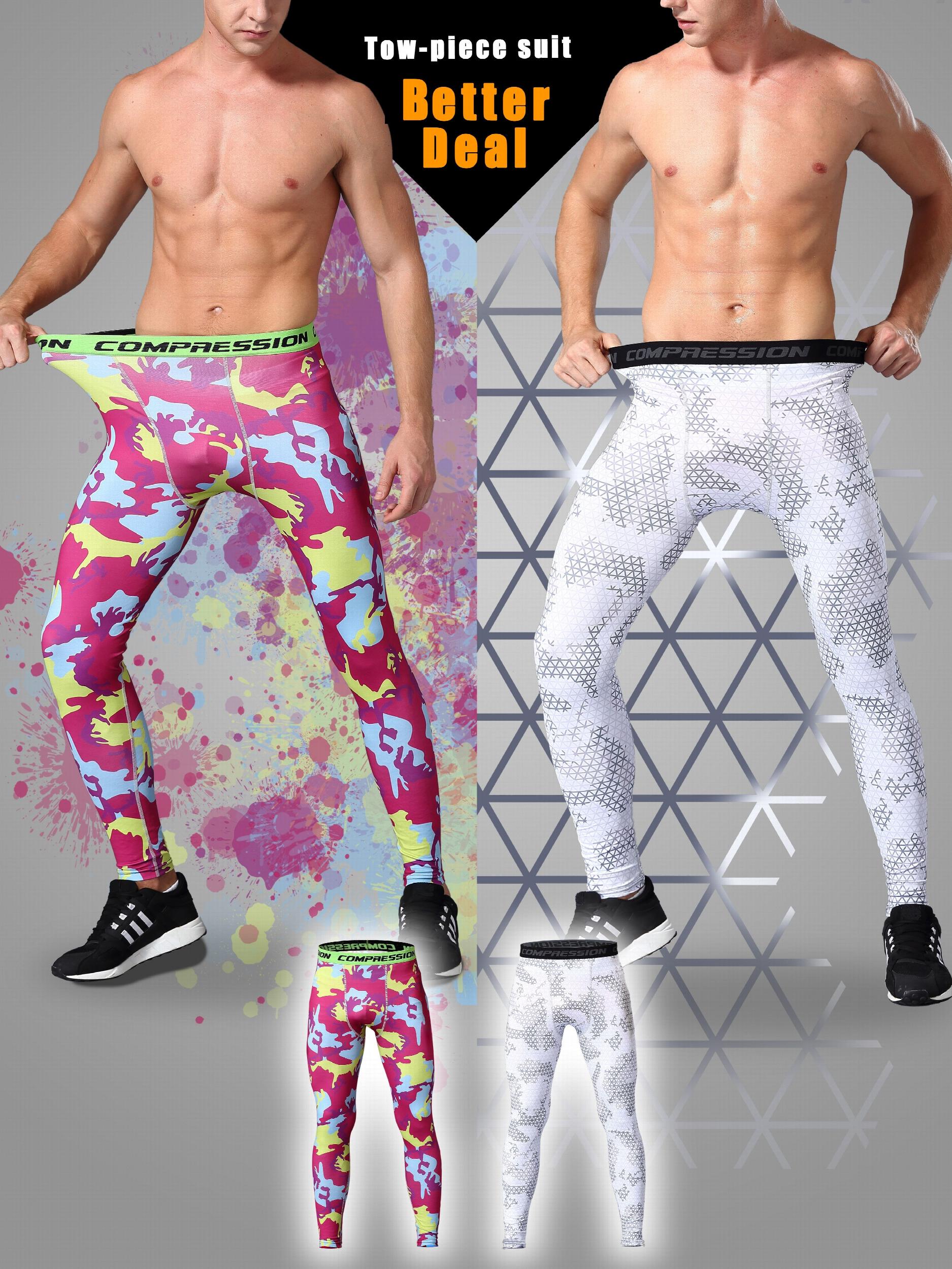 Men's Camouflage Leggings Quick Dry Sports Compression Pants