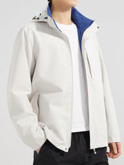 Men's Waterproof Windbreaker Hooded Jacket for Outdoors