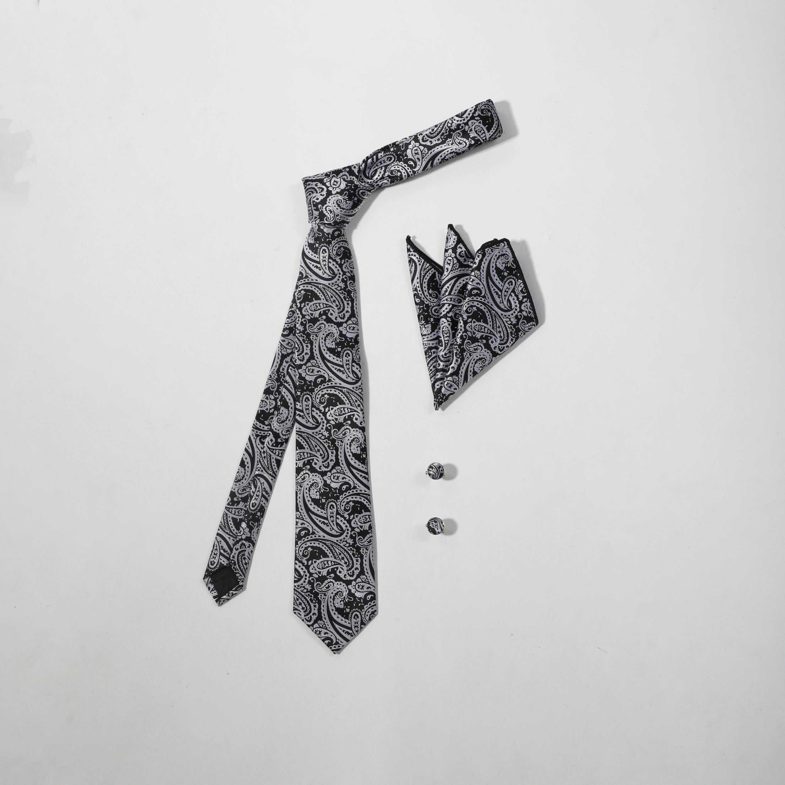 Men's Jacquard Paisley Tie Set Business Wedding Gift