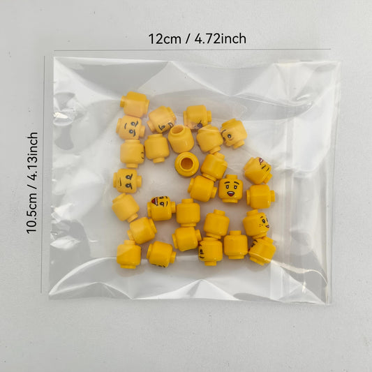 28 Yellow Human Shaped Building Block Accessories Set