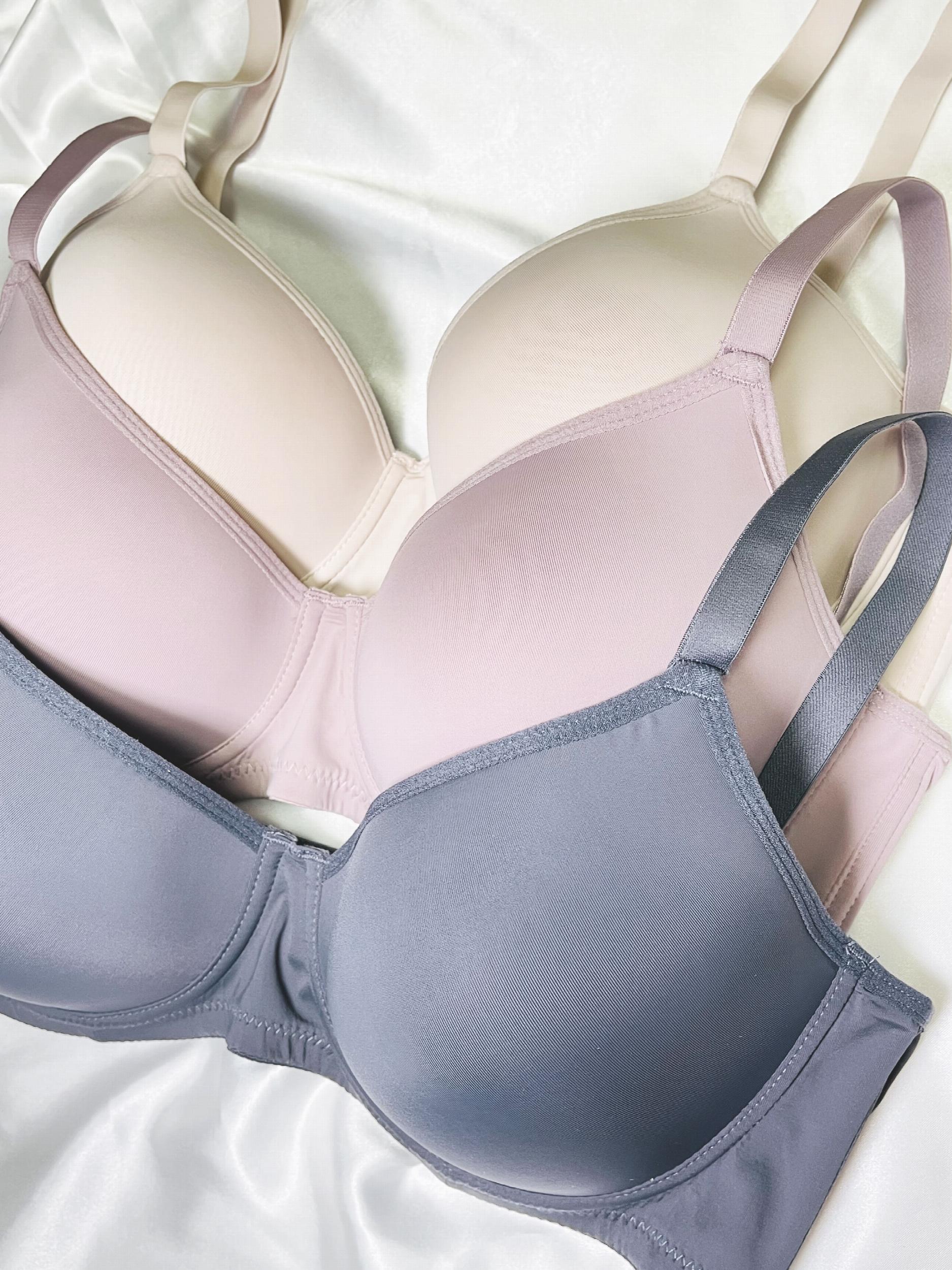 3 Pack Plus Size Bra Set Women's Plus Molded Cup Smoothing