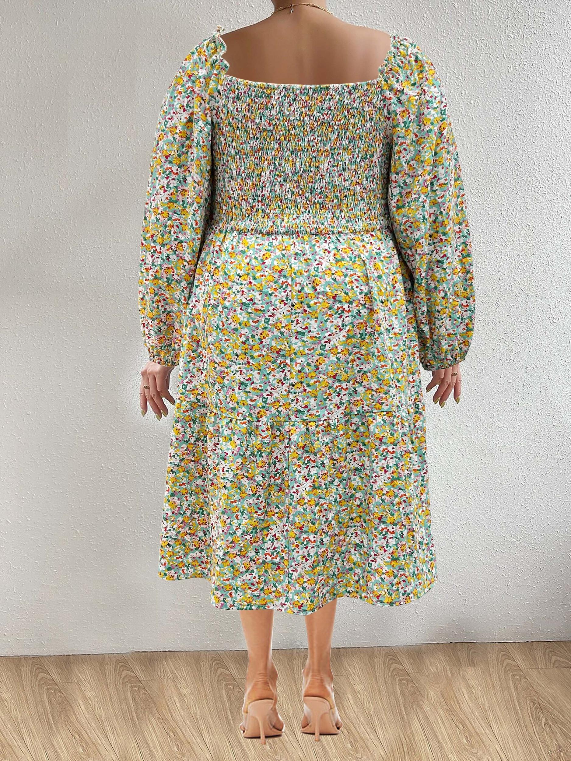  Women's Floral Print Maxi Dress