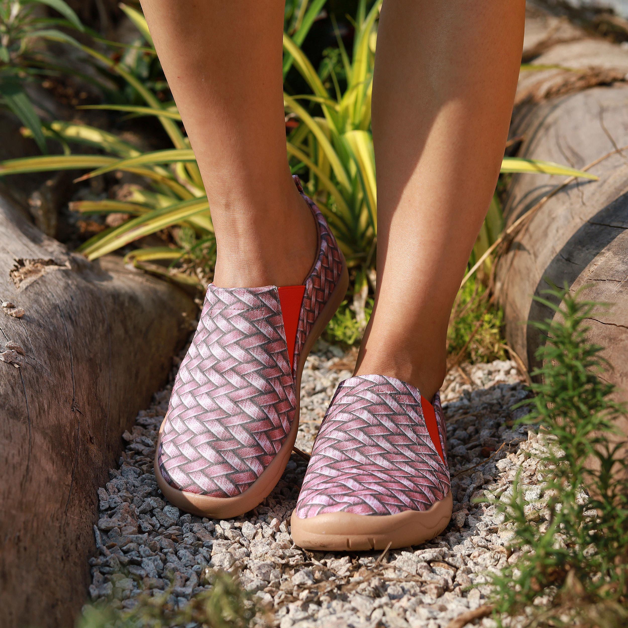 Women's Braided Canvas Slip On Flat Shoes Lightweight Casual Outdoor Travel