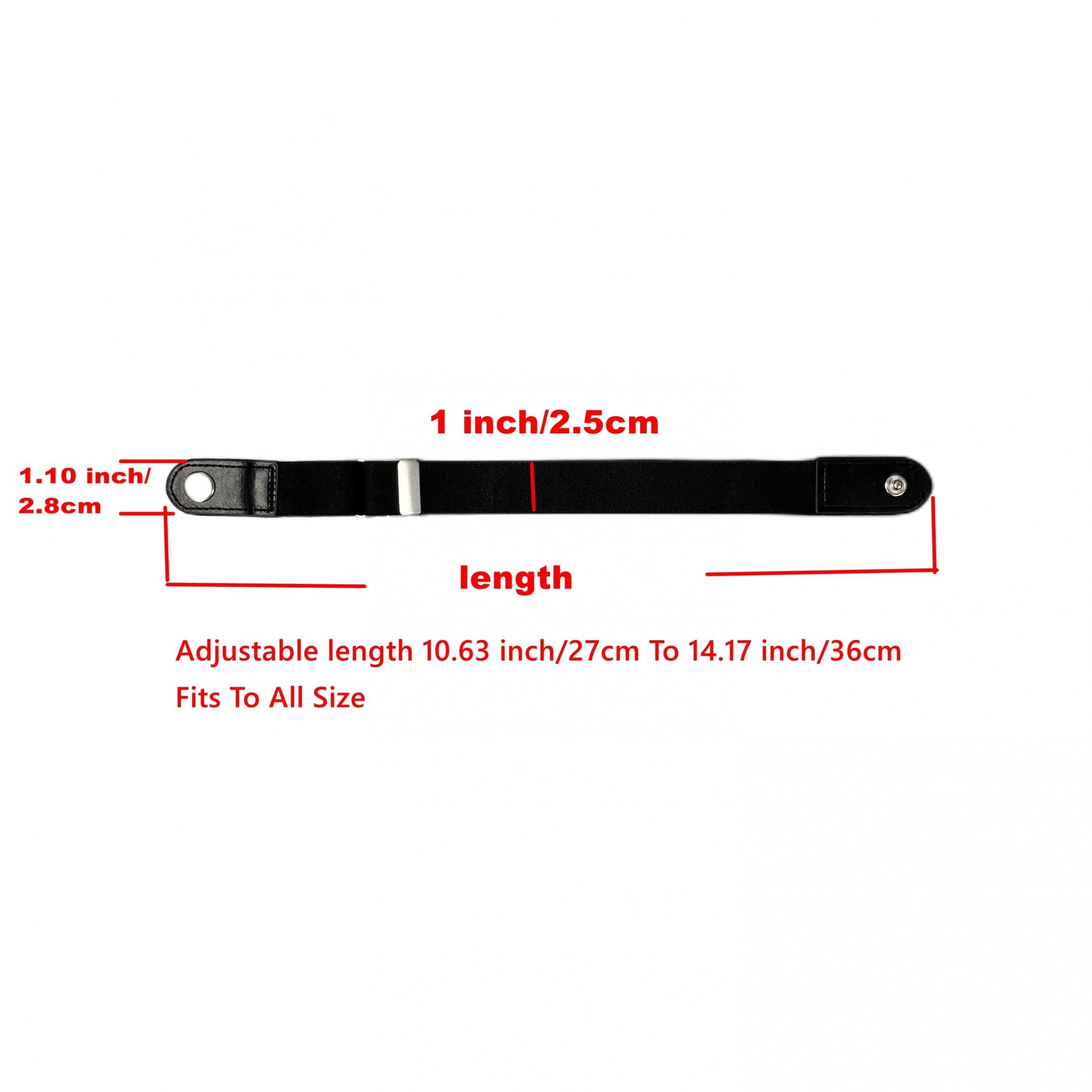 Unisex 2 Pack Invisible Pants Adjuster Buckle No Show Elastic Belt
