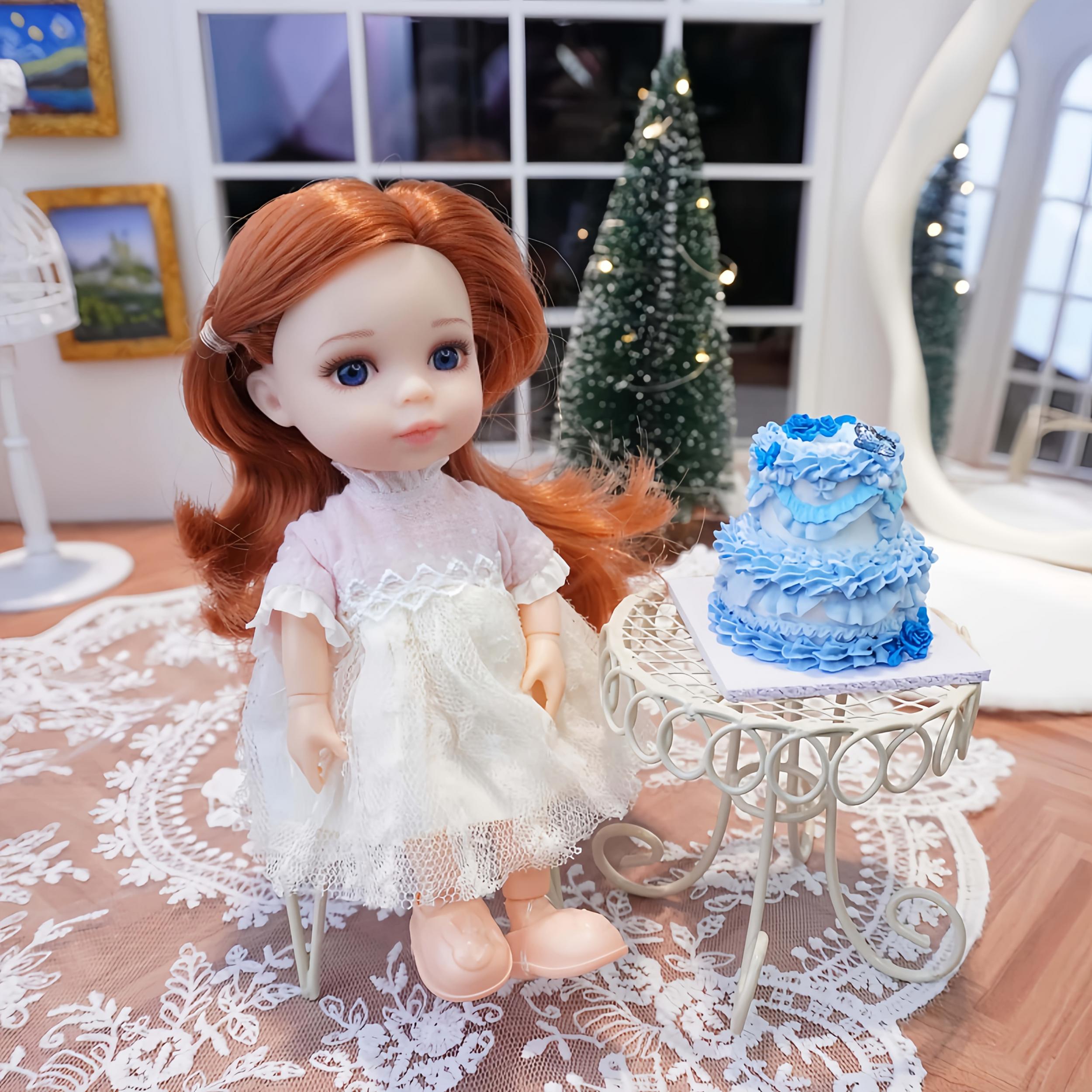 Charming 6 Inch Princess Doll Pink Fashionable Collectible Toy