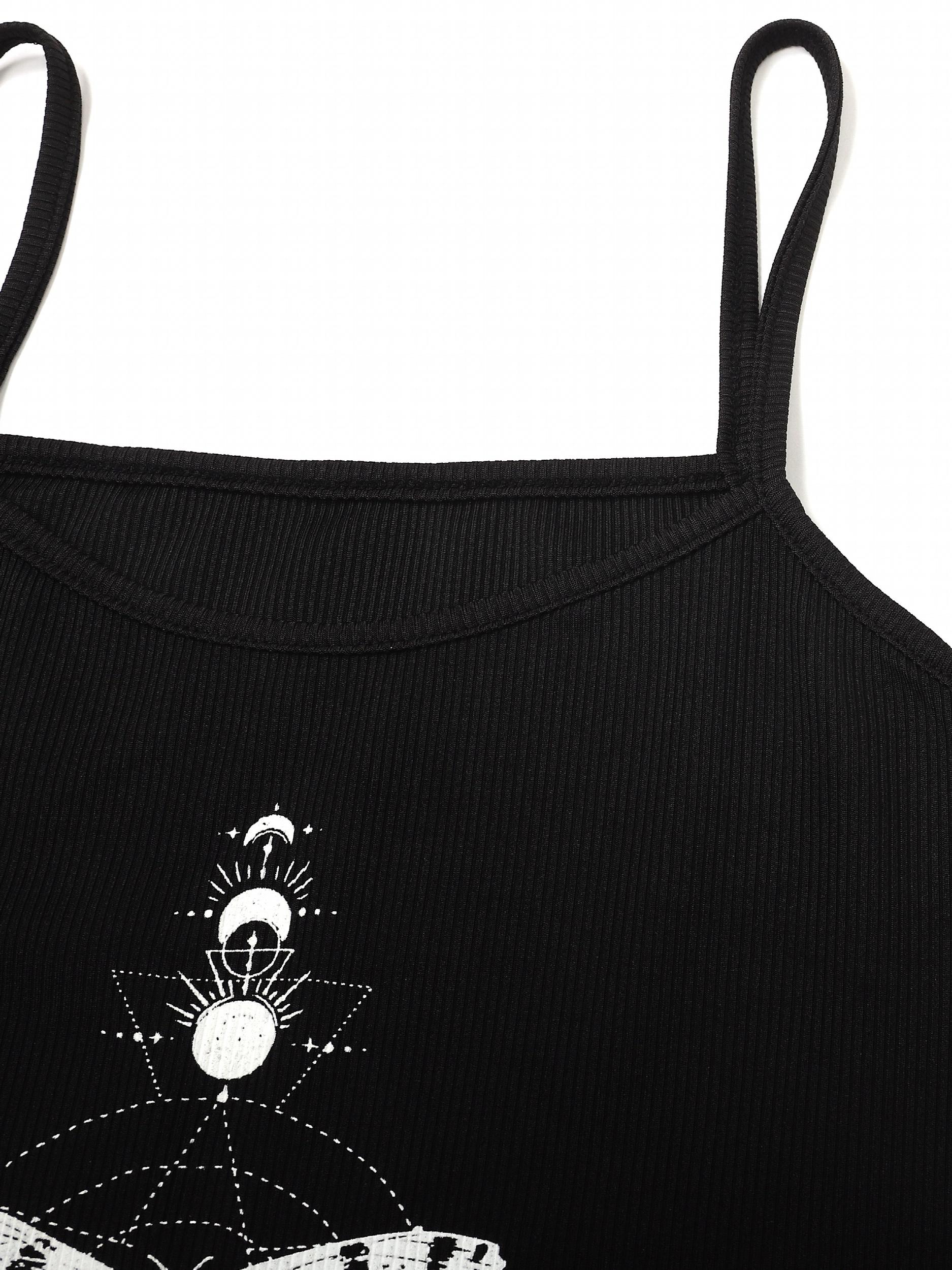 Y2K Grunge Butterfly Print Spaghetti Strap Top