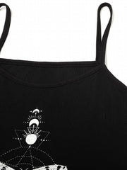 Y2K Grunge Butterfly Print Spaghetti Strap Top