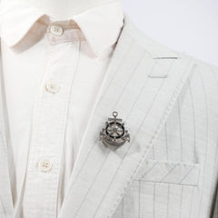 1PC Men's Boat Rudder Brooch Clothing Accessories