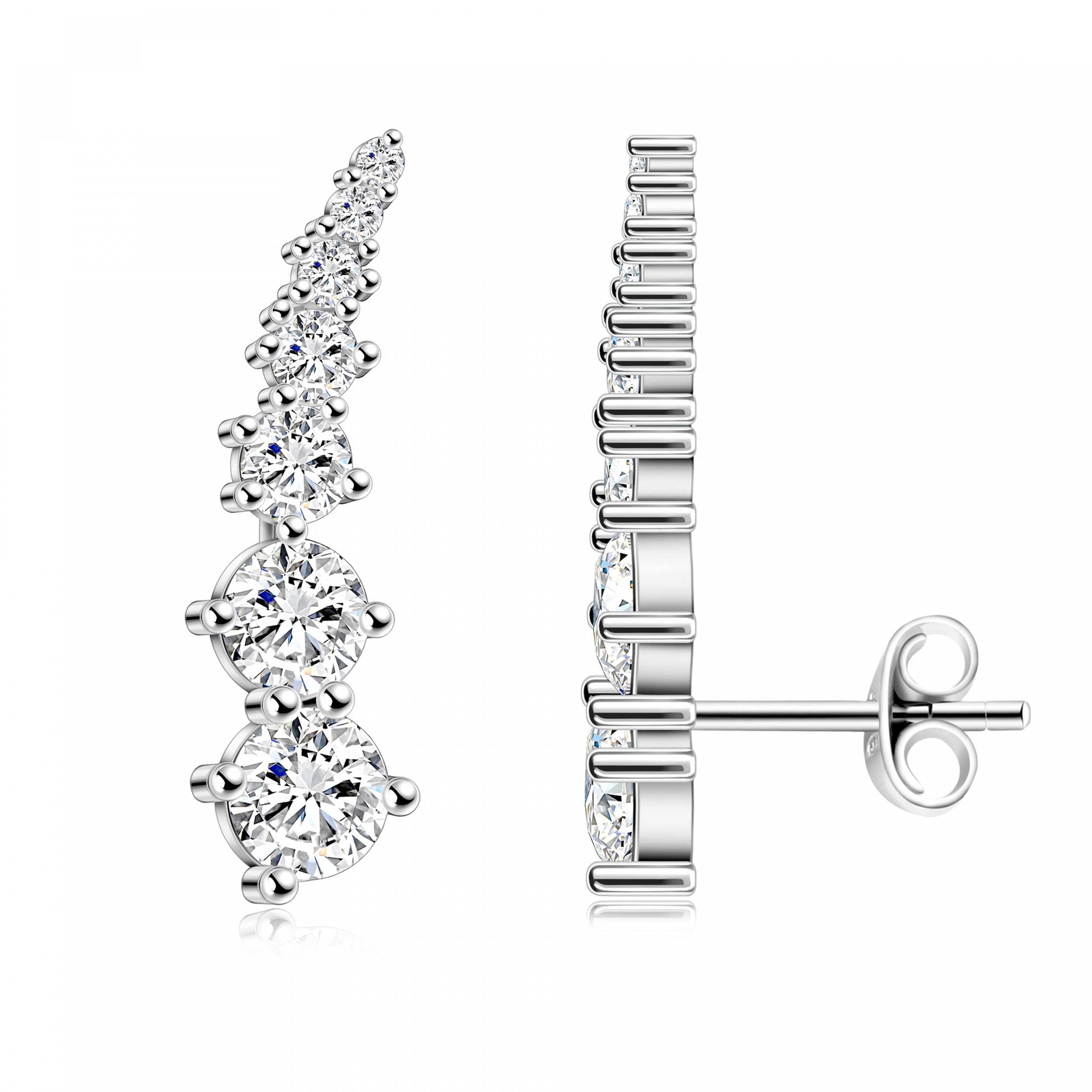 5CT Moissanite S925 Sterling Silver Earring Stud For Women