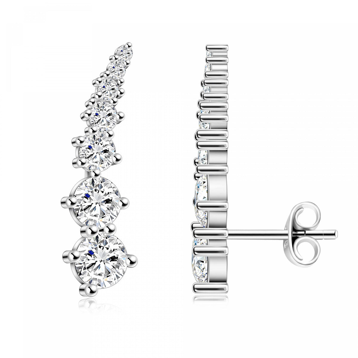 5CT Moissanite S925 Sterling Silver Earring Stud For Women