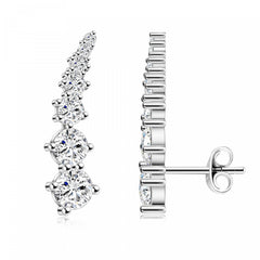 5CT Moissanite S925 Sterling Silver Earring Stud For Women