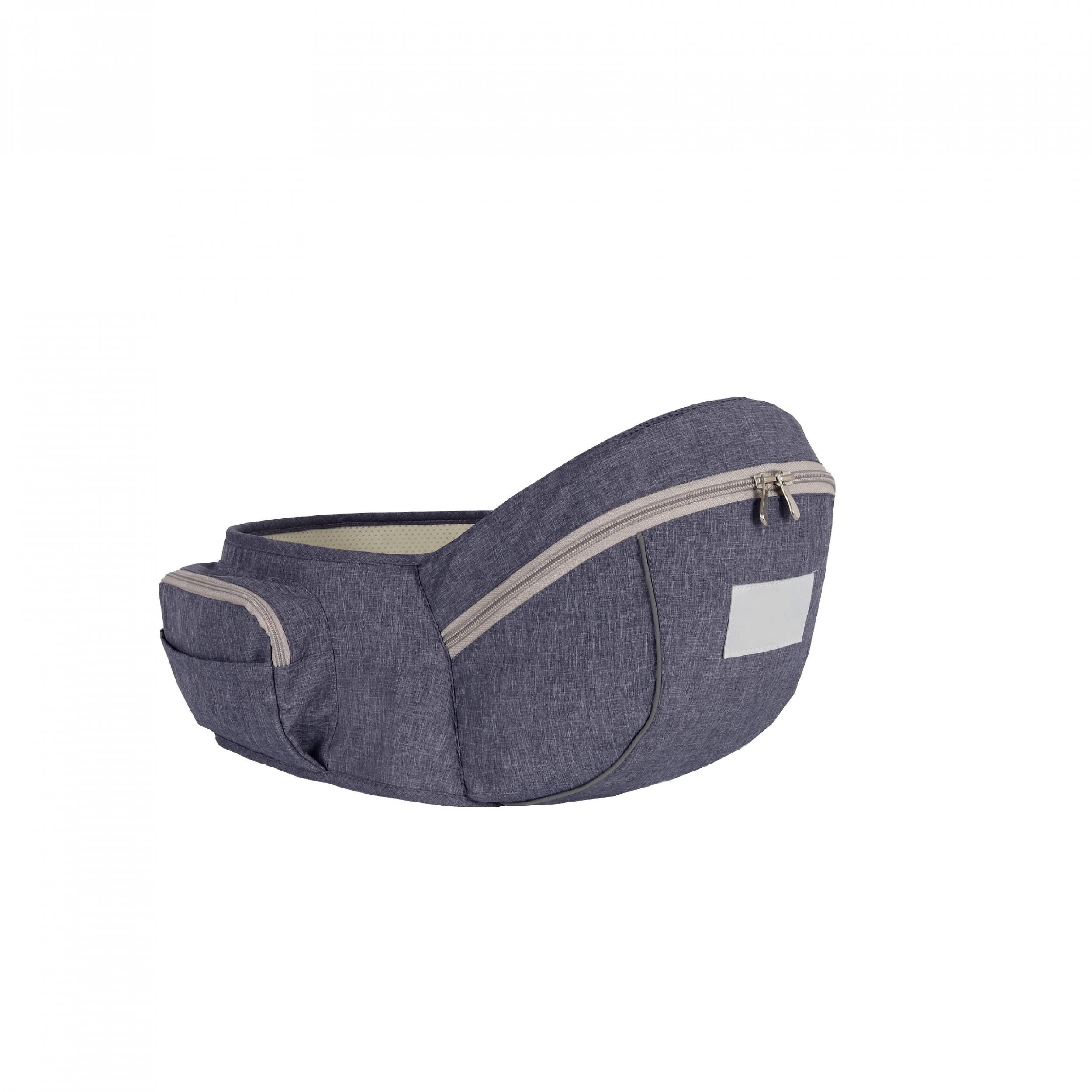 Baby Grey Hip Seat Carrier Waist Seat With Storage Pocket