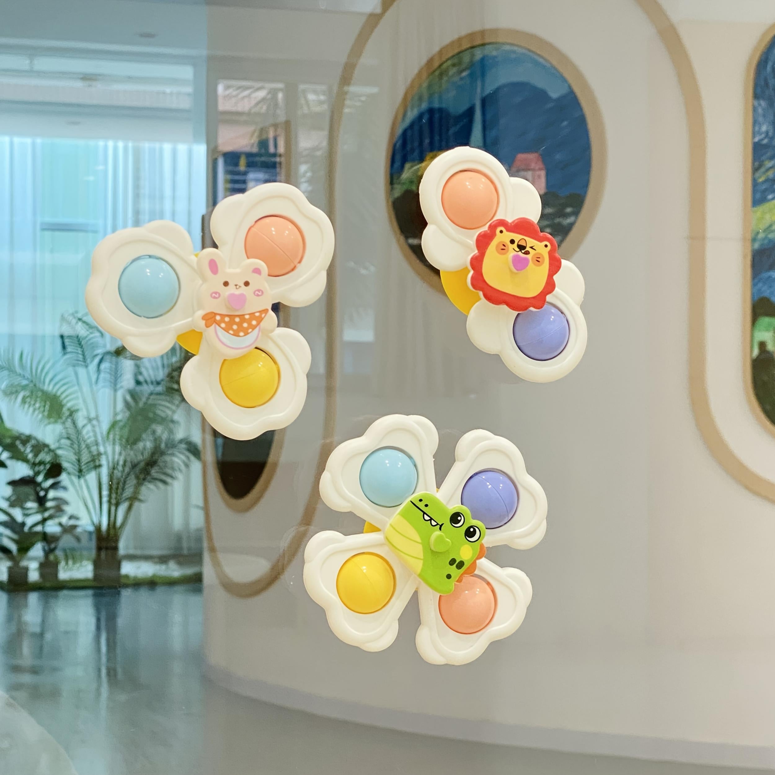 Baby Educational Animal Spinning Tops Set