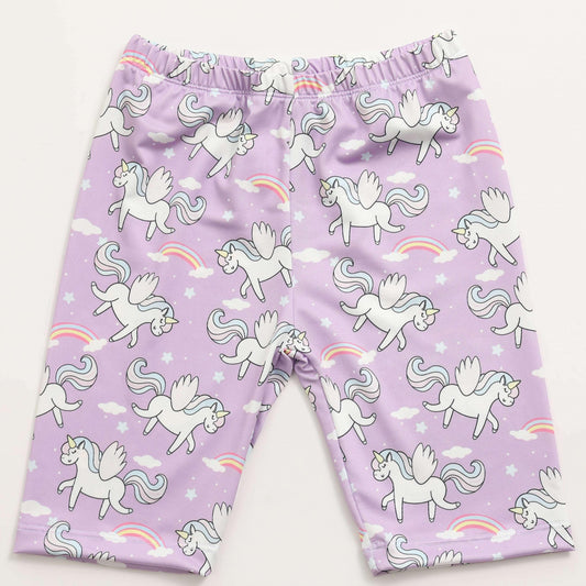 Toddler Girls Unicorn Dance Shorts Breathable Stretchy Safety