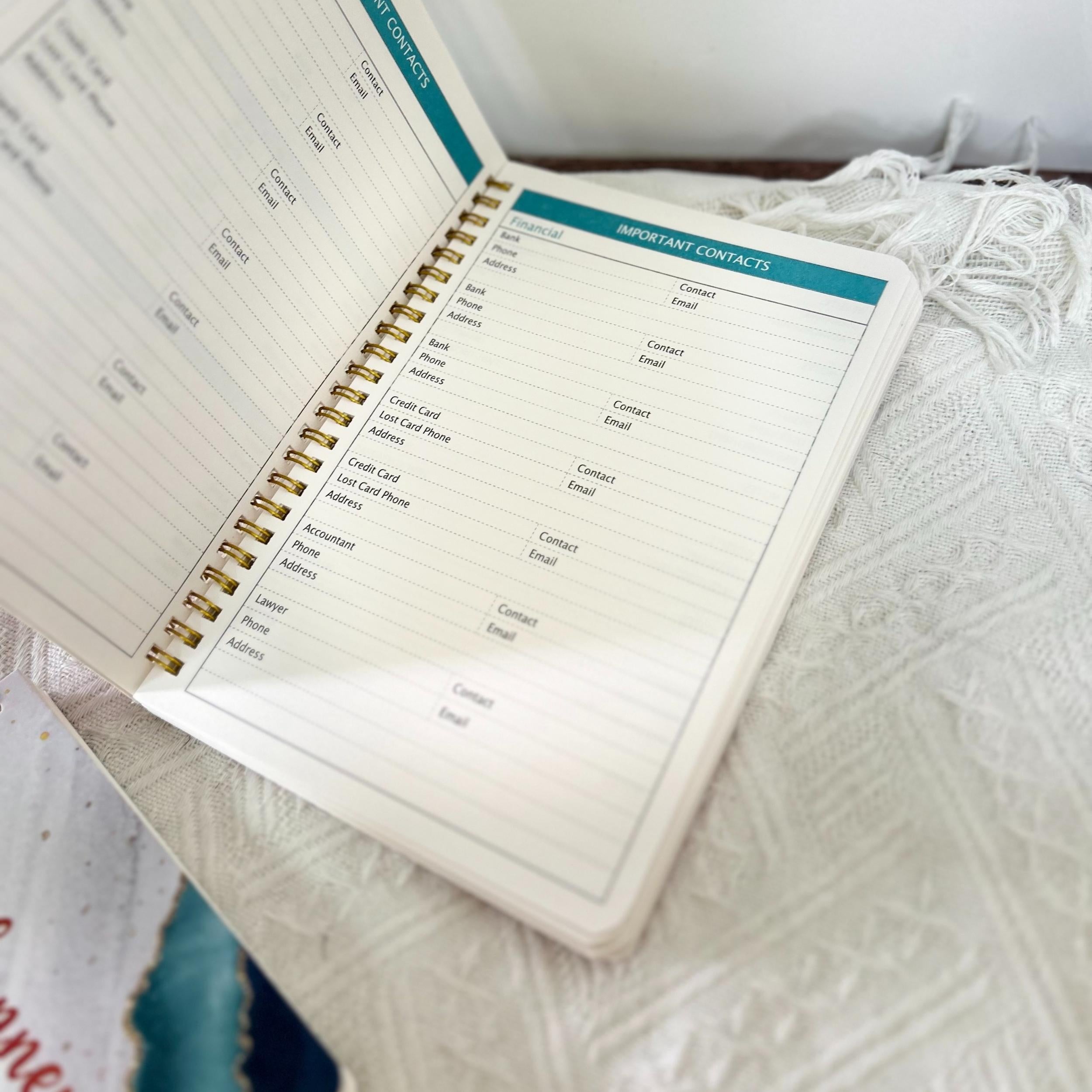 Monthly Floral Planner Notebook for Personal and Professional Use