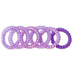 6pcs Purple Scrunchies Hair Tie Hair Bands Telephone Cord Scrunchies