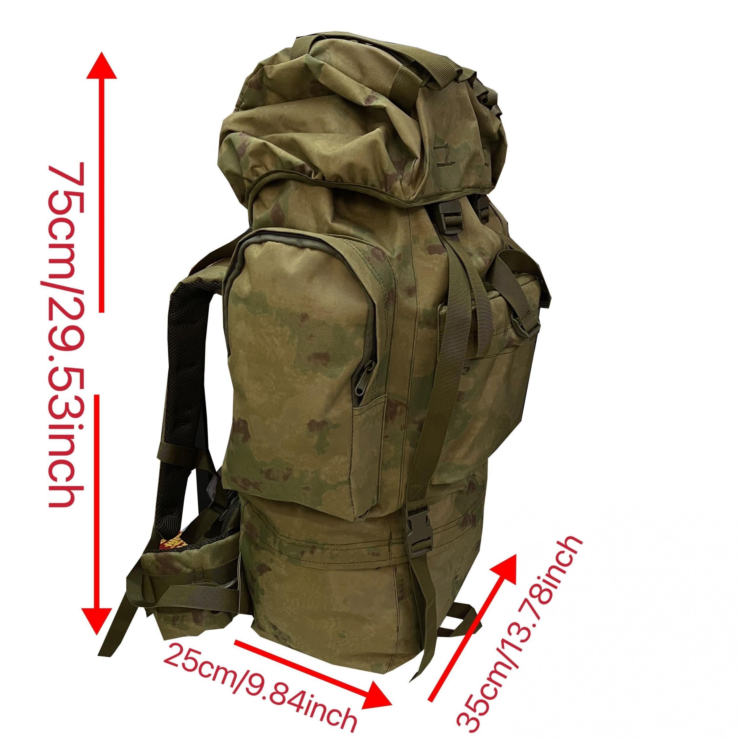 Large Waterproof Camo Hiking Backpack