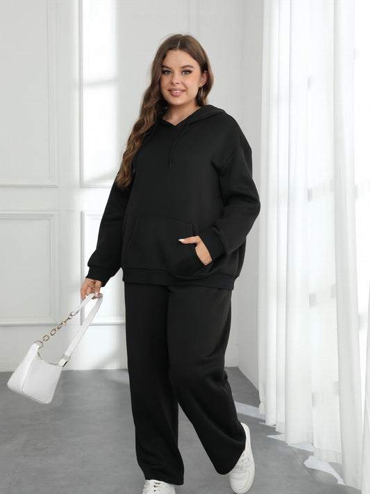 Women's Plus Hooded Sweatshirt & Pants Set