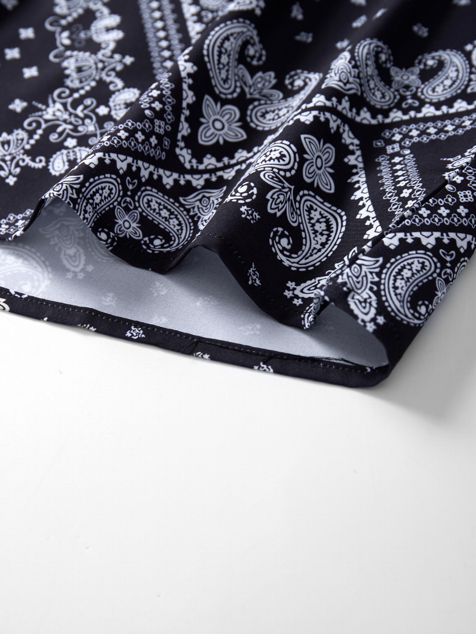 Men's Paisley Pattern Hawaiian Shirt Short Sleeve