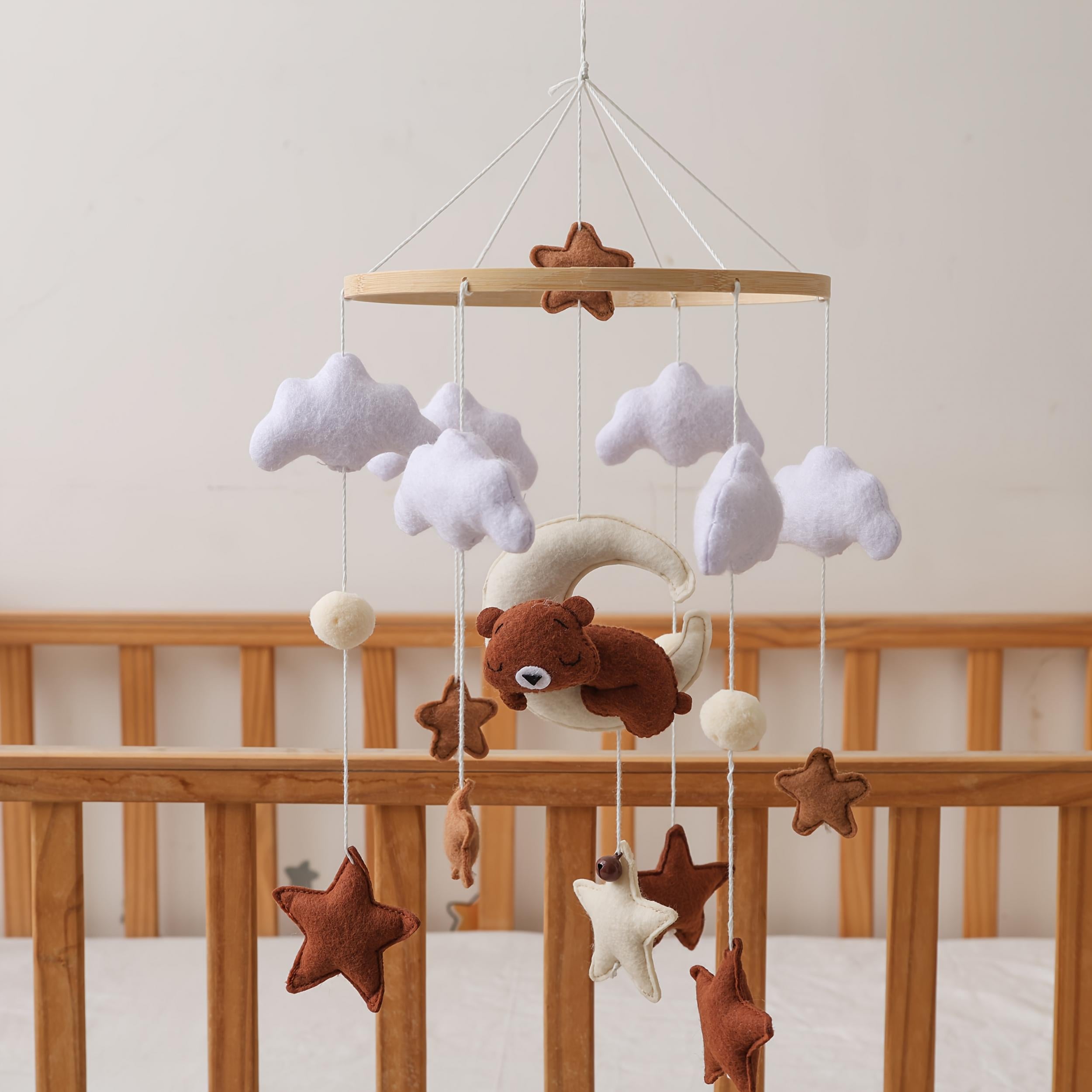 Bear Shaped Baby Toy, Nursery Room Decor, Stroller Pendant