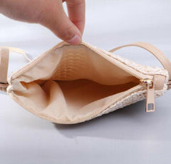 Rattan Woven Tote Crossbody Messenger Bag Handbag Beach Summer