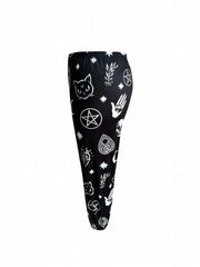  Colorblock Skull & Graffiti Print Joggers