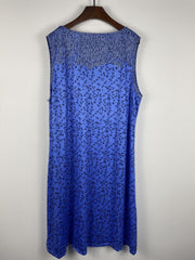 Women's Plus Floral & Stripe Print V Neck Tank Dress