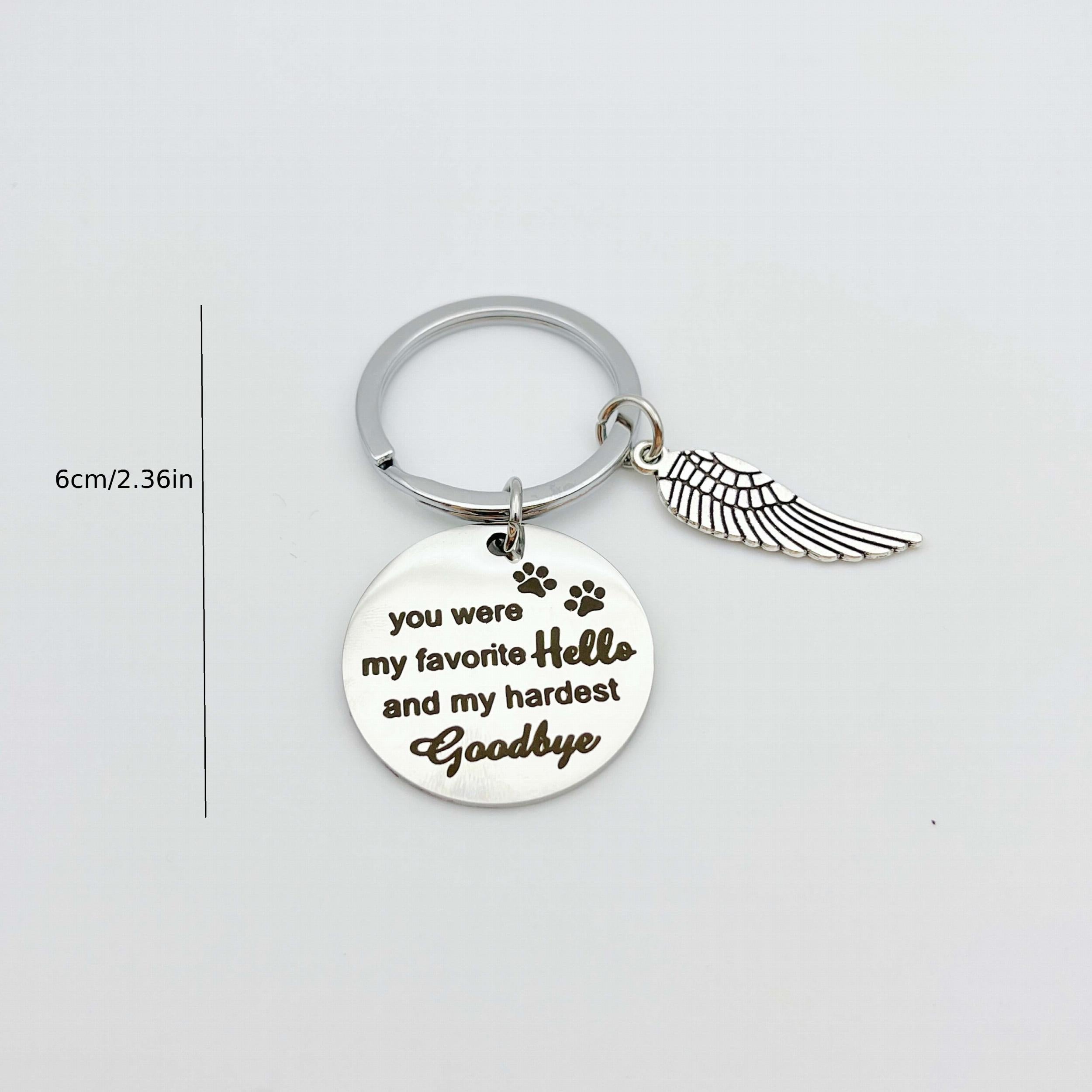 Pet Memorial Keychain - Slogan Print Pendant - Remembrance Accessories