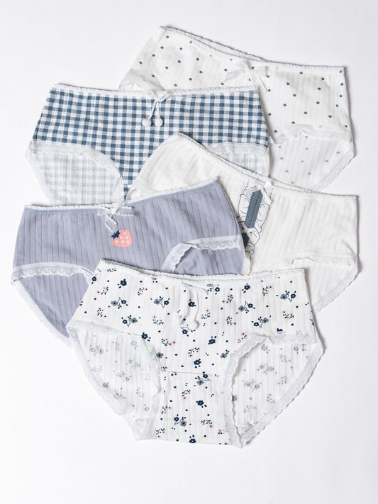 5pcs Girl's Triangle Panties Cartoon Pattern Underwear 95 Cotton Kids Clothes