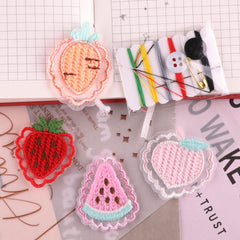 5pcs Plush Fruit Cartoon Patches for Girls Clothing DIY Hand Sewing