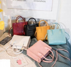 Women Crocodile Pattern Crossbody PU Handbags 6 Colors