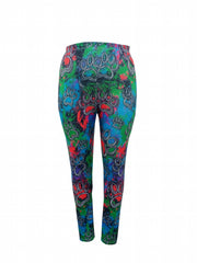  Casual Pants Women's Tie Dye & Paw Print Leggings