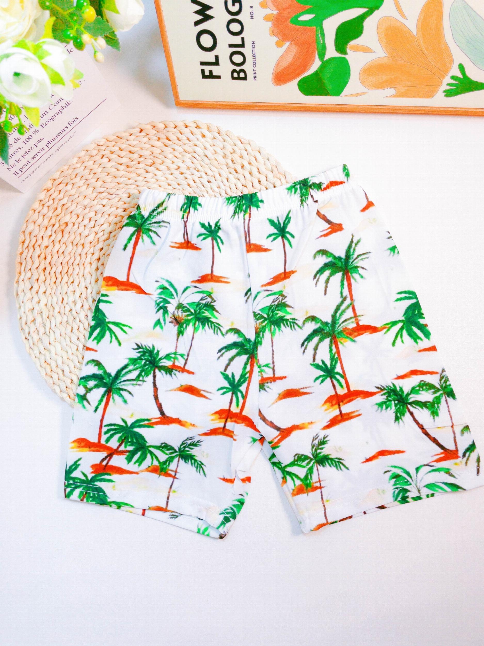 Boys Casual Coconut Trees Shorts for Vacation