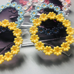 2pcs Baby Girls Bowknot Hairbands & Flower Sunglasses Set