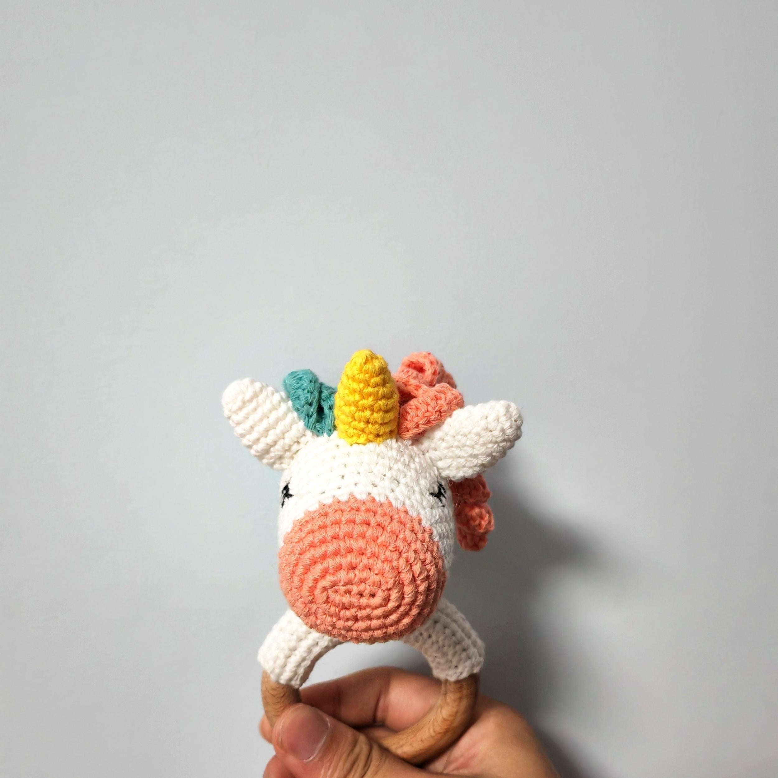 Little Unicorn Bracelet Rattles Doll Ideal Gift for 0-3 Year Olds