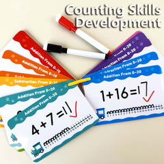 Math Cards Flashcards Set with 2 Pens - Educational Learning Tools