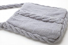 Knitted Foldable Handbag Women Shopping Tote Wool Shoulder Bag