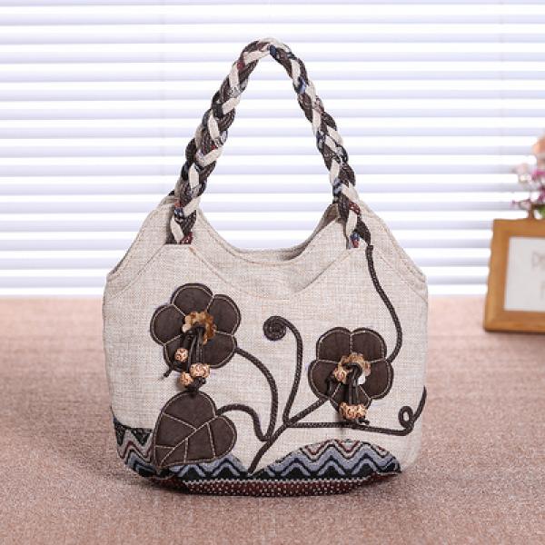 National Bohemian Prints Canvas Clutch Handbag