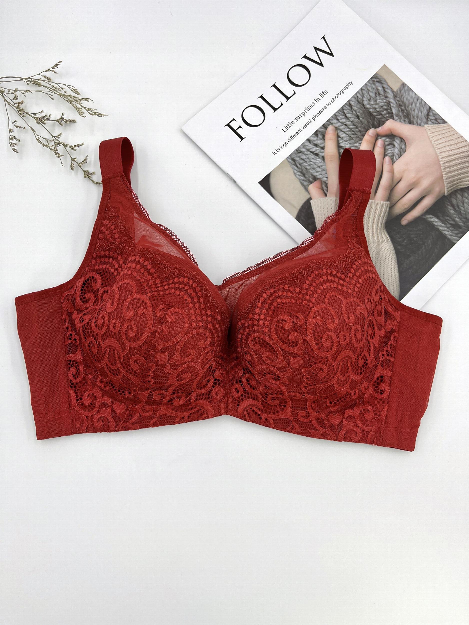 Lace Push Up Bra Full Coverage Comfy & Breathable Women's Lingerie